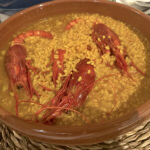 Arroz meloso de carabineros